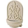 Brunnen rund Wandbrunnen Standbrunnen beige Zierbrunnen 54cm