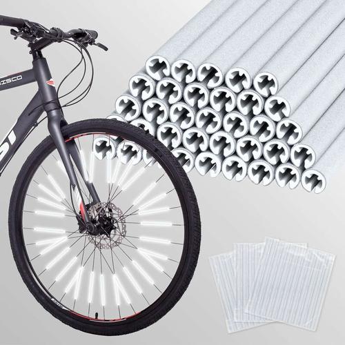 Longziming - 36 Stück Fahrradspeichenreflektor Radspeichenreflektor 360° Sichtbarkeit und einfache