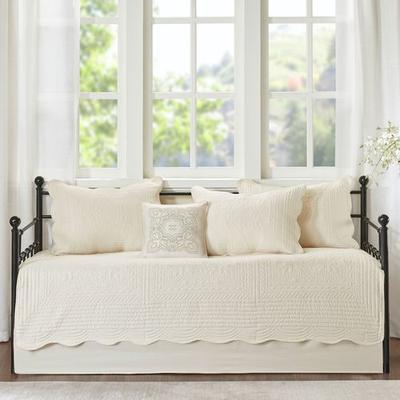 Tuscany Daybed Cover Bed Set Cream Six Piece Set, Six Piece Set, Cream