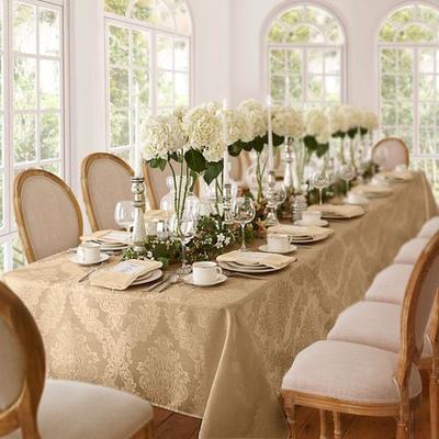Abshire Rectangle Tablecloth, 60 x 144, Beige