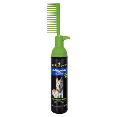 FURminator Tub-Free Deshedding Foam Comb, Grooming Comb For Dogs, 3 fl. oz.