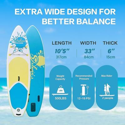 Inflatable Stand Up Paddle Board,Blow Up Stand-Up Paddleboards with Accessories & Backpack,Paddle Boards for Youth & Adults