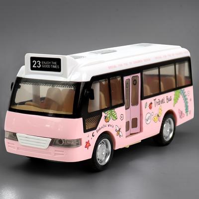 City Bus Toys Cars, Die-cast Metal Airport Cars For Boy 3-8 Years Old, Pull Back Blue Play Vehicle With Sound And Light Up For Kids Girls Gift Christmas, Halloween, Thanksgiving Gift