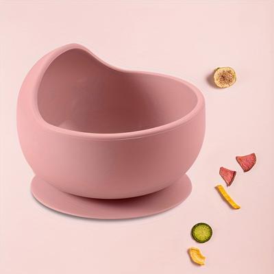 1pc Children's Silicone Suction Cup Bowl Feeding Tableware, Anti Slip Training For Infants And Young Children, Learning To Eat Bowls, Baby Complementary Food Bowls