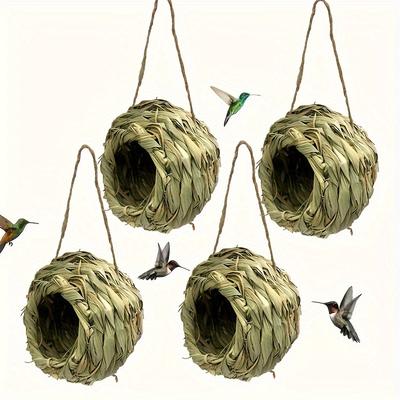 2/3/4pcs Woven Hummingbird Nest House, Ball Shape ...