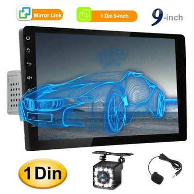 1din 9-inch Car Mp5 Player Single Din 2.5d Touch S...