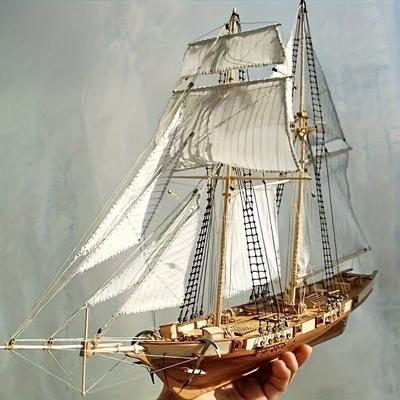 14+ Wooden Ship Model Kit - Harko Classic Western Sailing Vessel - Diy Puzzle Educational Craft Assembly For Hobbyists And Enthusiasts