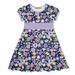 Millie Loves Lily Female Navy Angel Floral Bow-Waist Cap-Sleeve Dress Jersey Knit (2T-12)