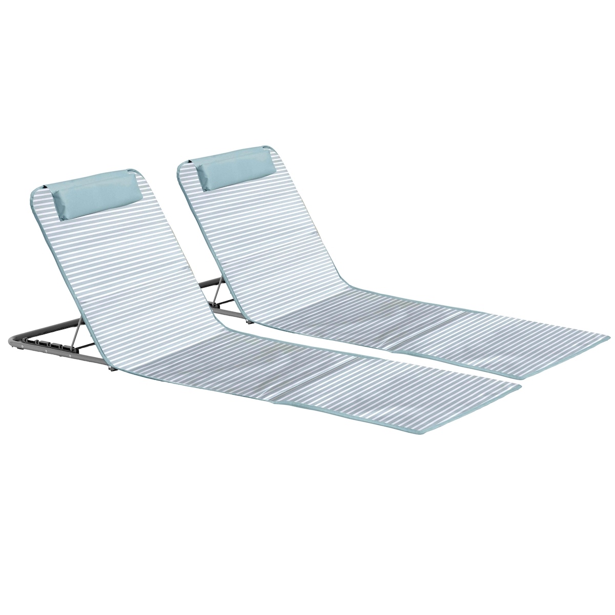 Oviala Business Set aus 2 himmelblauen Textilene-Strandsofas Oviala Image