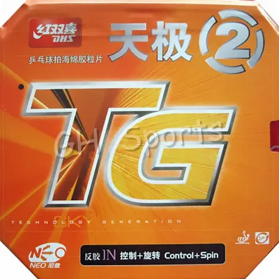 DHS NEO Skyline TG 2 Control + Spin Pips-In Table Tennis PingPong Rubber With Sponge 2.15-2.2mm