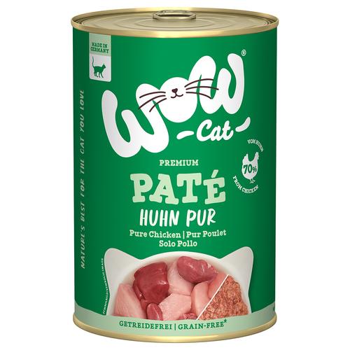 6x400g WOW Cat Adult Huhn Pur Katzenfutter nass