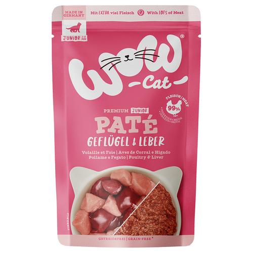 Sparpaket 24x 125g WOW Cat Junior Geflügel & Leber Katzenfutter nass