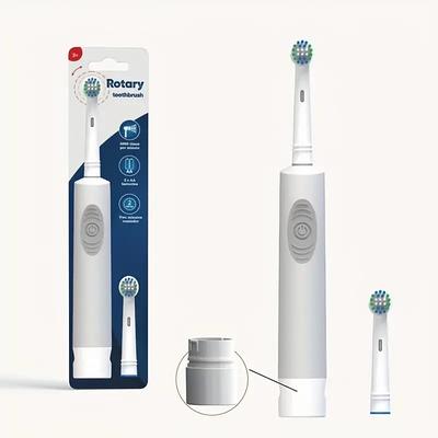 Induction Electric Toothbrush Set for Couples - Soft Hair Rotary Round Head Automatic Compatible Brush Heads Ideal for Men and Women Promotes Oral Health