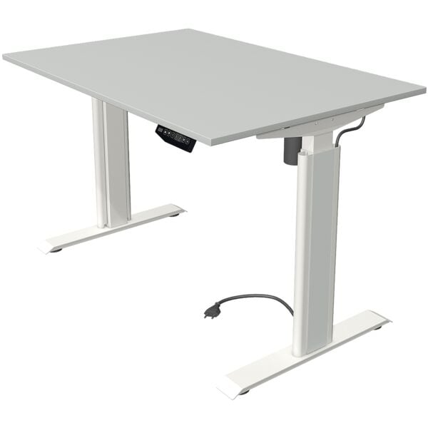 Kerkmann Höhenverstellbarer Steh-Sitz-Tisch (elektrisch) »Move 1 Advance« 120 cm Gestell weiß, 120x123x80 cm Image