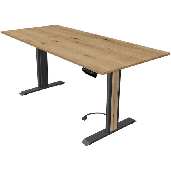 Kerkmann Höhenverstellbarer Steh-Sitz-Tisch (elektrisch) »Move 1 Advance« 180 cm Gestell grau, 180x123x80 cm