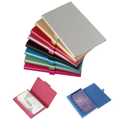 Men Business Card Case Aluminum Alloy Credit Card Holder Metal ID Cards Box Cover Women Credit Business Card Holder Case