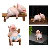 Miniatur Schwein Figur Schwein Garten Statue kleine Schwein Skulptur realistische Schwein Dekor für