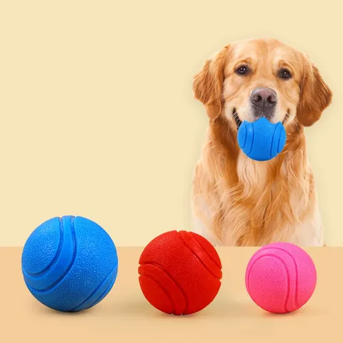 Hoopet Hundes pielzeug Gummiball Biss beständiges Ballspiel zeug für Hunde Welpe Teddy Pitbull rote
