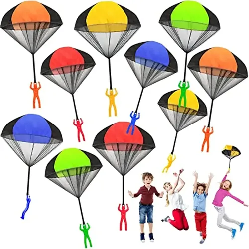 Lustige Outdoor-Kinder Hand werfen Fallschirm Spielzeug Spiel mit Mini-Soldat Spielzeug für Kinder