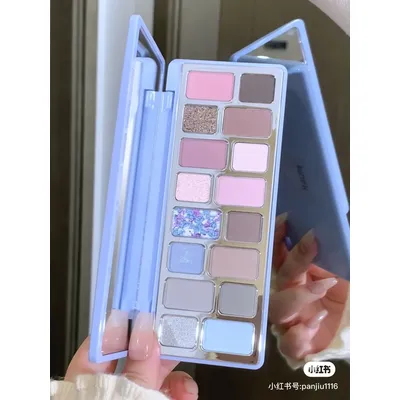Qian Yan 16 Colors 24 Colors Eye Shadow Pallete Black Pink Blue Cowherd Sequins Matte Make Up Palette
