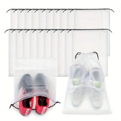 TEMU 5 Pcs Travel Shoes Storage Pouches, Lightweight Drawstring Bags, Dustproof Foldable Bags Image