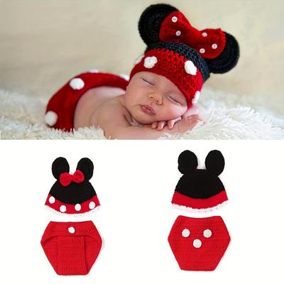 Adorable Hand-knitted Mouse Costume Set For Kids -...