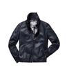 Heinz Bauer Manufakt Herren Bomberjacke Regular Fit Blau einfarbig