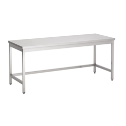 Combisteel Arbeitstisch mit offenem Unterbau aus Edelstahl 800x600x900mm Image