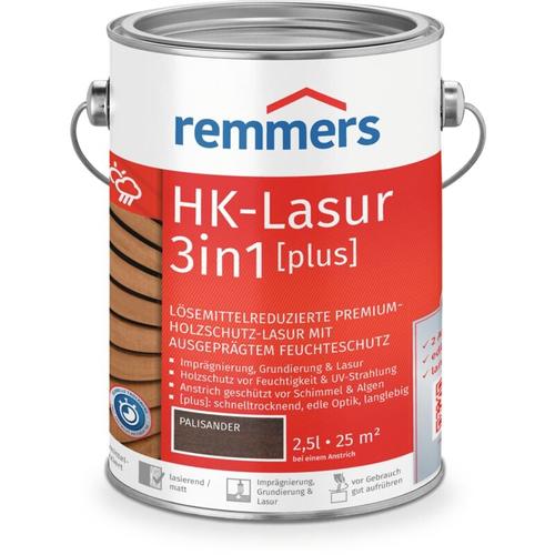 Remmers HK-Lasur 3in1 [plus] palisander, matt, 2,5 Liter, Holzlasur, Premium Holzlasur außen, 3fach