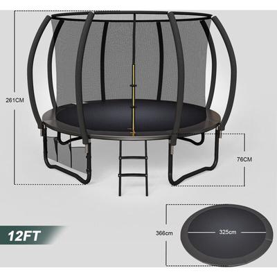 Devoko - Sports Bungee Safety Elite 12FT Schwarz Trampolin mit Sicherheitsnetz Aufbewahrungsnetz Image