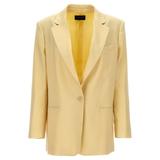 Single-Breasted Linen Blazer Blazer And Suits