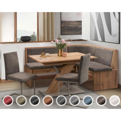 Schösswender »Inka« Eckbankgruppe I 157x197 cm / Gavin 03 beige / geschlossen / Spitzecke / Artisan Oak Dekor Image