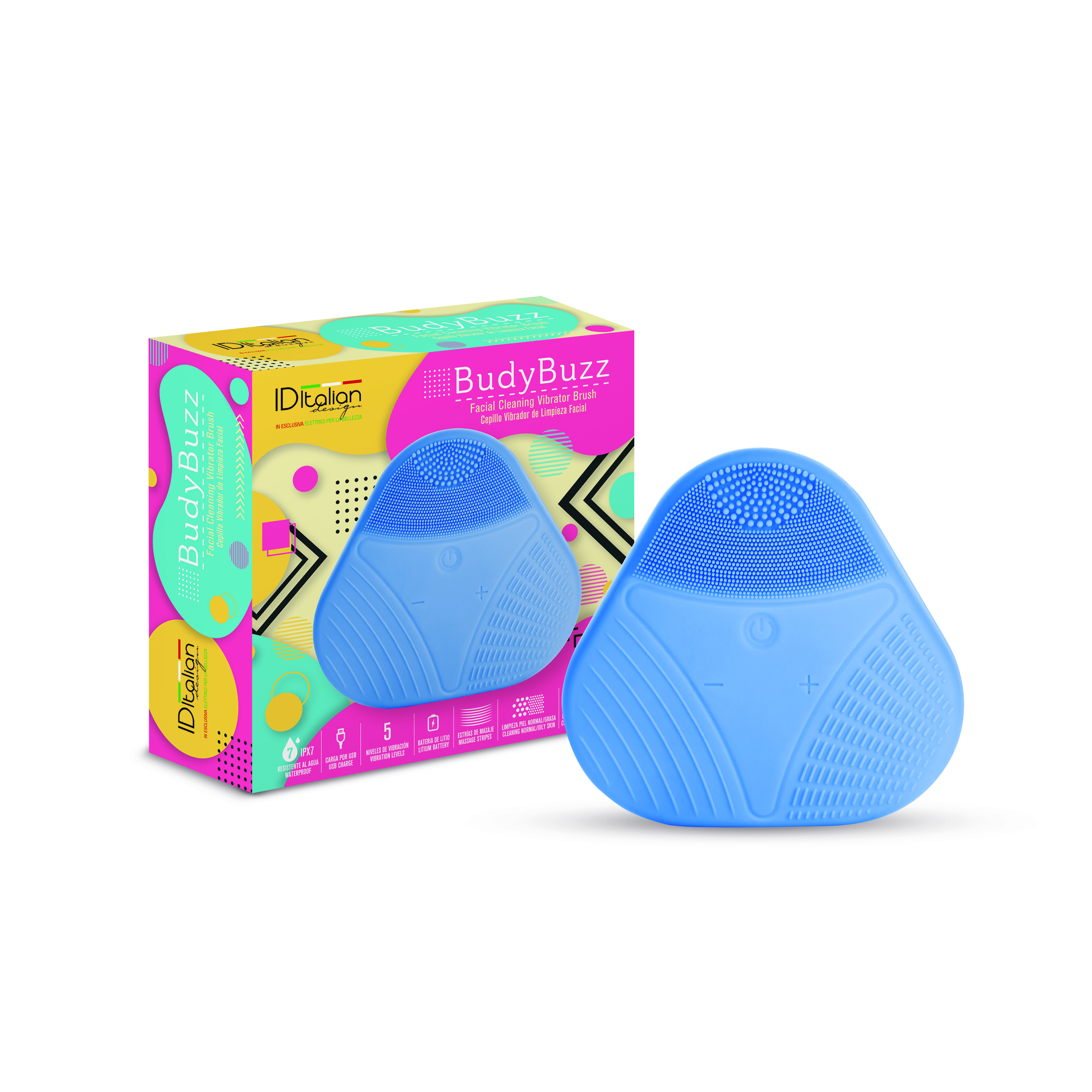 Gesichtsreinigungsbürste - 1,2 W - blau - 10 cm Image