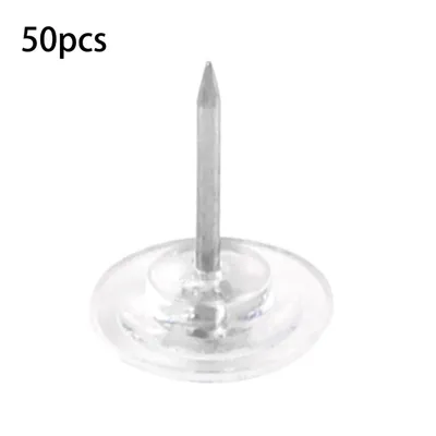 50/100Pieces Gear-shape Push Pins Flat Head Map Pins Clear Pushpins for Cork Board, Clear Sewing Pins for Fabric Sewing