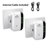 ManYmbyan 2 Pack WiFi Extender Signal Booster Up to 3000sq.ft and 30 Devices WiFi Range Extender Wireless Internet Repeater Long Range Amplifier with Ethernet Port 1-Key Setup Access Point