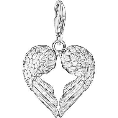 Charm-Einhänger THOMAS SABO "Flügelherz, 0613-001-12", silber (silberfarben), Charms, Damen, Silber 925 (Sterlingsilber)