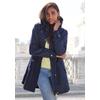 Outdoorjacke FRENCH CONNECTION, Damen, Gr. M (40/42), blau (dunkelblau), Web, Obermaterial: 68% Baumwolle, 32% Polyamid. Futter: 85% Polyester, 15% Baumwolle. Ärmelfutter: 100% Polyester, unifarben, casual, figurumspielend ca. Mitte Oberschenkel,...