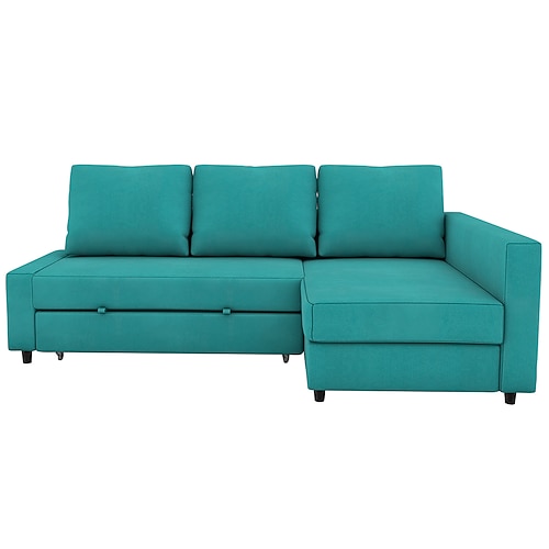 Ecksofa Bettbezüge L-förmig uni Samt Überwürfe Image