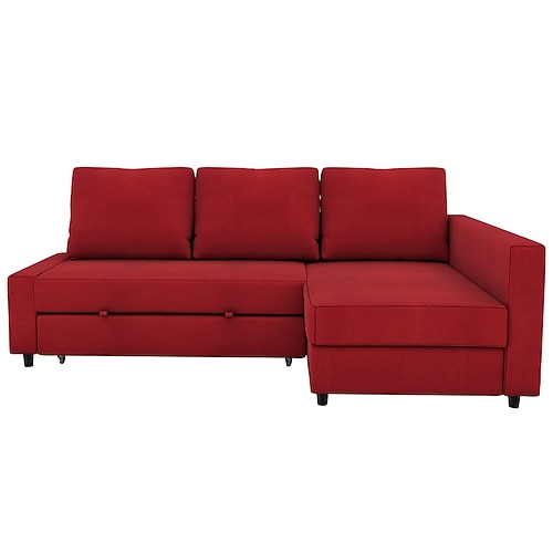 Ecksofa Bettbezüge L-förmig uni Samt Überwürfe Image