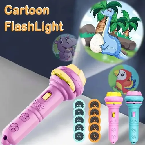 Niedliche Cartoon Kreativität Spielzeug Fackel Lampe Taschenlampe Projektor Spielzeug Taschenlampe