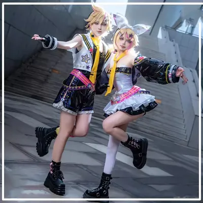 Spiel Muse Dash und Rin Cosplay Kostüm Jacke Rock Mikuu Rin Len Uniform Outfits Anime Cosplay Image