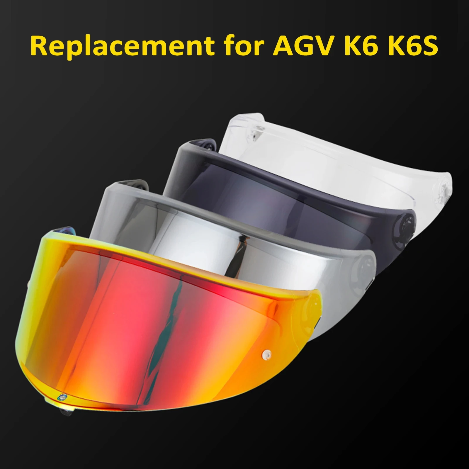 Kratzer Windschutz Helme Objektiv Visier für Agv K6 K6s Ersatz Motorrad Helm Linse Voll gesicht Helm Schild Image