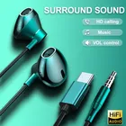 HiFi USB Tipo C Cuffia Bass Stereo Controllo del volume Auricolari Microfono 3.5mm Auricolari cablati per Galaxy Samsung S24 S23 Xiaomi Computer