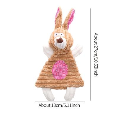 TEMU Squeaky Plush Animal Dog Toy With Crinkle Paper - Corduroy Chew Toy For Medium Breeds Image