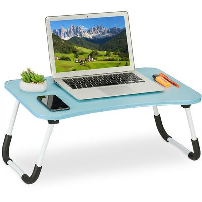 Laptoptisch für Bett & Couch, hbt: 26 x 63 x 40 cm, klappbarer Betttisch, mdf, Eisen, Image