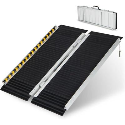 Costway - Rollstuhlrampe 91 cm, Klapprampe Tragbar & Anti-Rutsch bis zu 272KG belastbar, Image