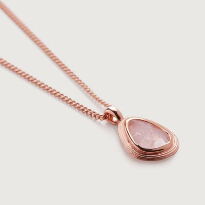 Rose Gold Amulet Necklace Rose Quartz