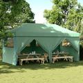 Tendone per Feste Pieghevole Pop-Up con 4 Pareti Verde - Vidaxl