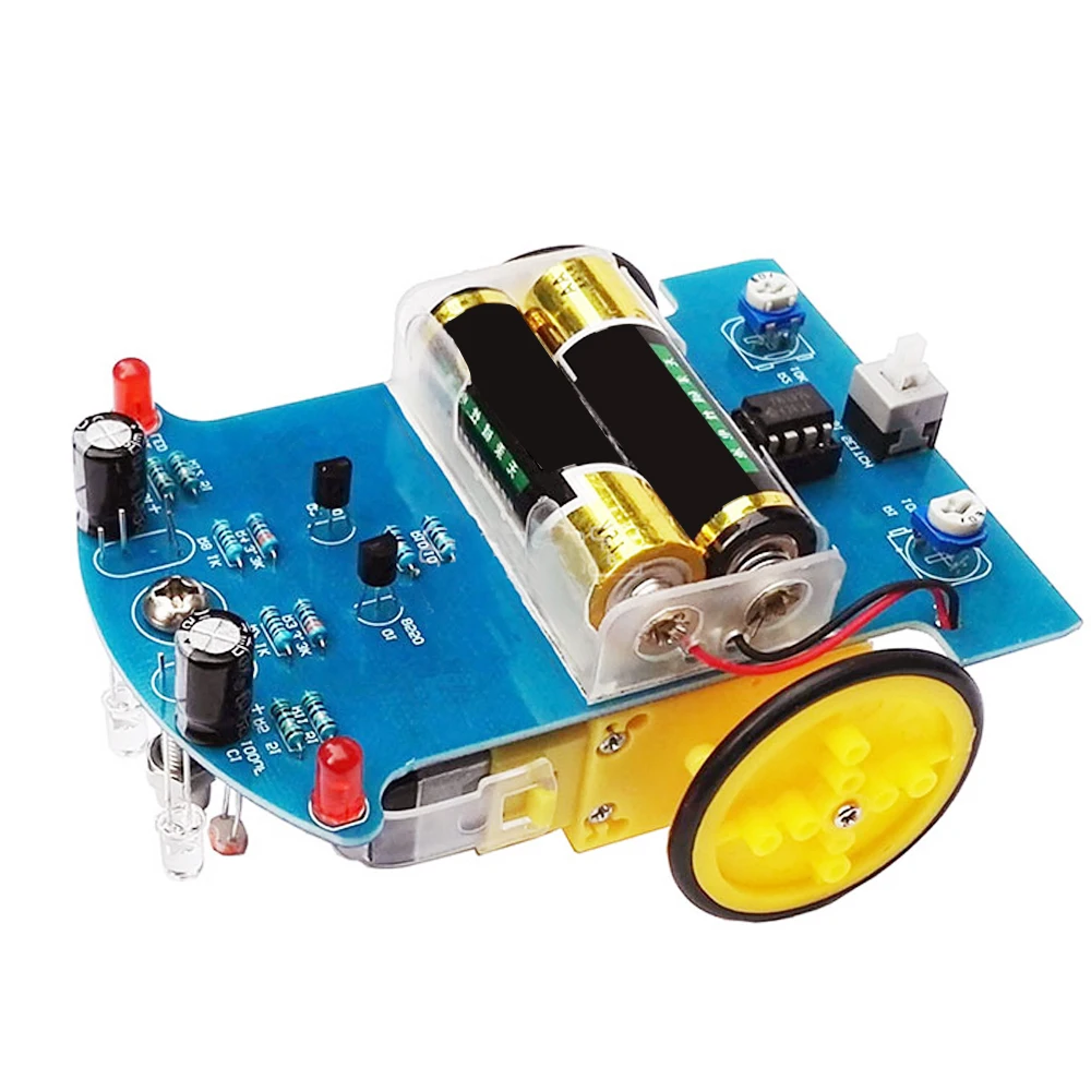 D2-1 DIY Intelligente Tracking Linie Smart Car Kit mit TT Motor DIY Löten Projekt Solder Smart Patrol Automobil Teile Image