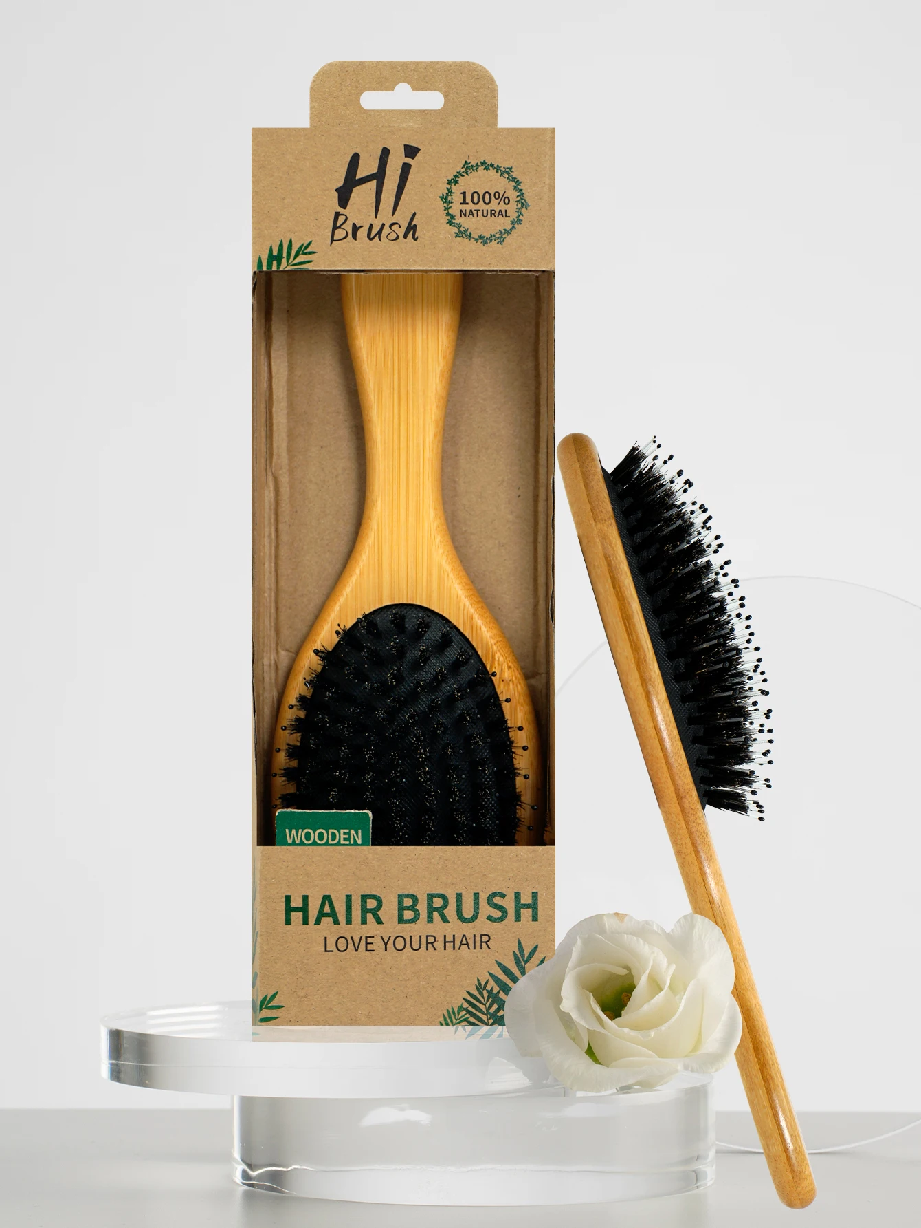 Holzkamm, professionelles Luftkissen mit weichen Borsten, glattes Haar, nicht geknotet, praktischer Kamm, hochelastischer Kopfmassage-Airbag-Kamm Image